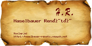 Haselbauer Renátó névjegykártya